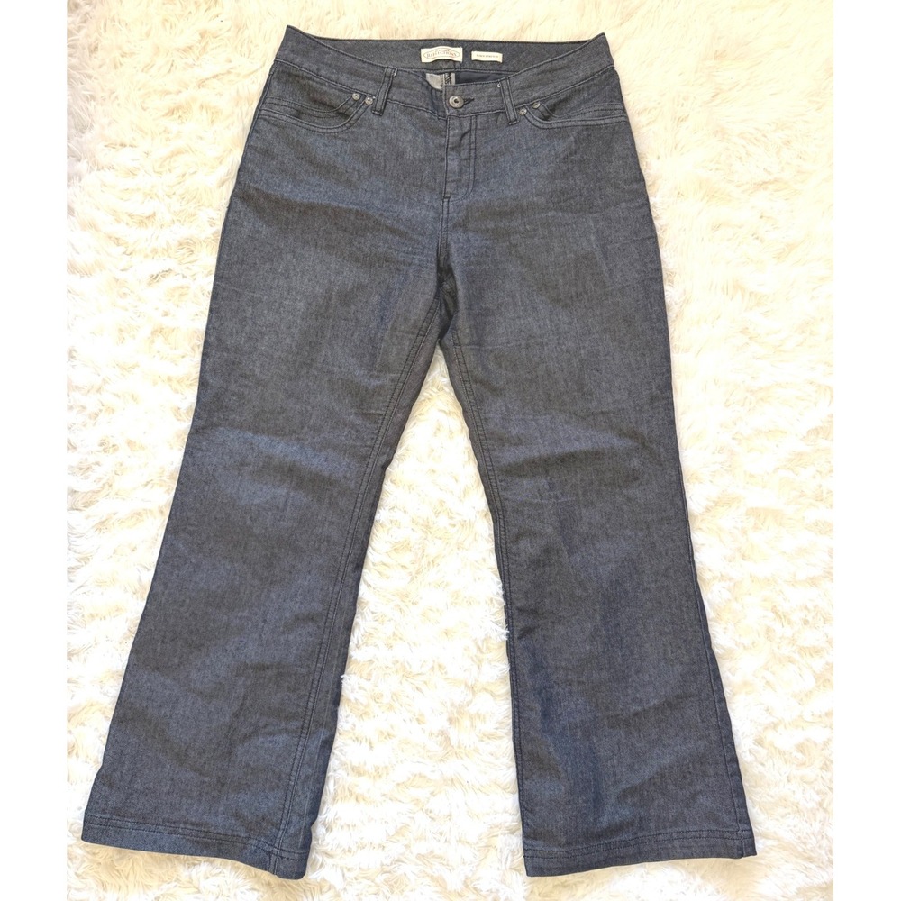 Northern Reflections‎ Wide Leg Jeans 8 Petite Dark Wash Stretch Casual Chic